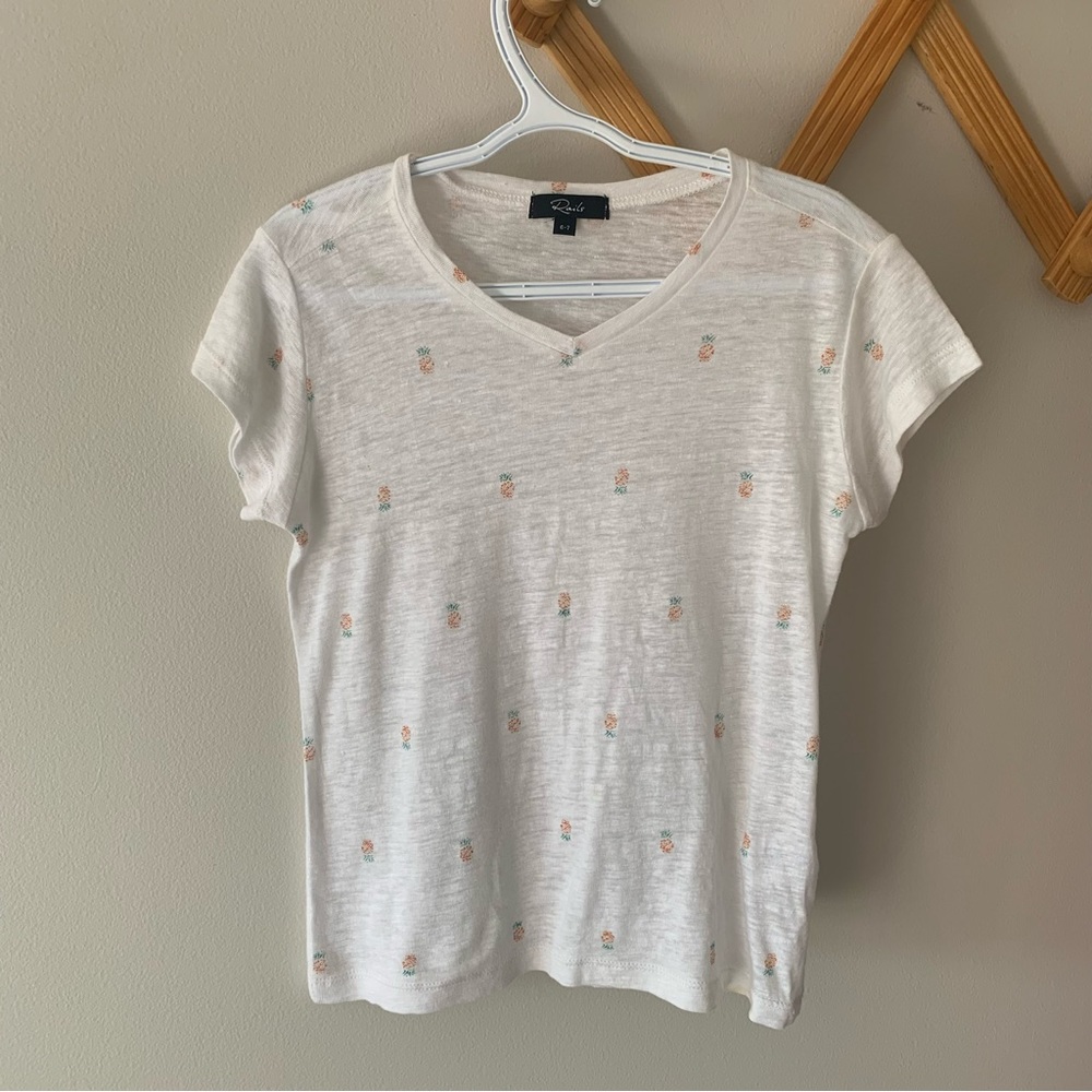 Rails linen pineapple tee